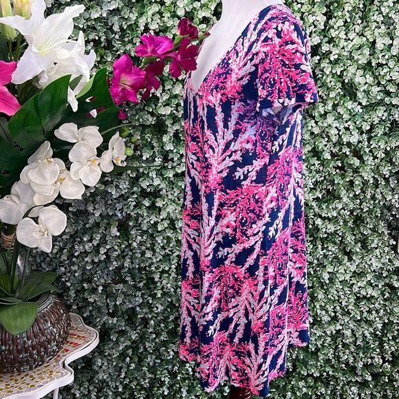 Lilly Pulitzer Nauti Navy Beyond The Sea Jessica Short Sleeve Dress - Picture 4 of 12